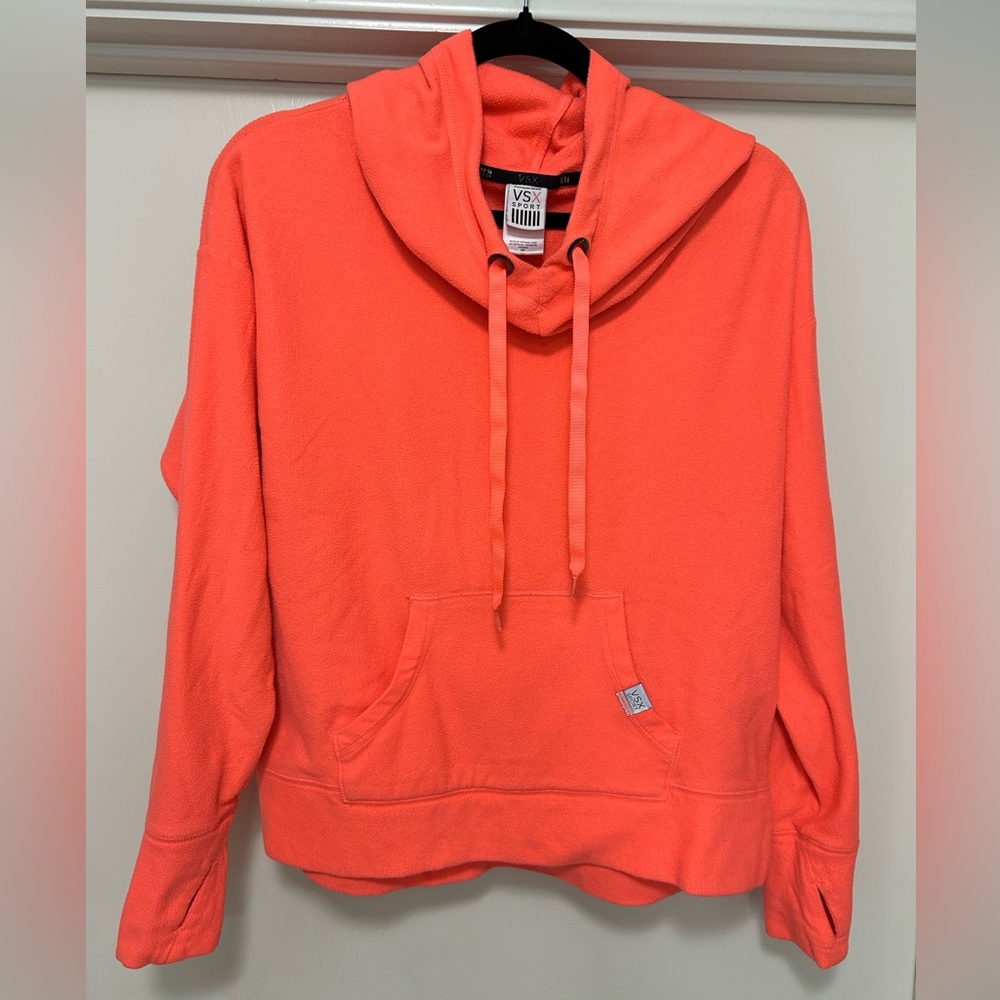 Victoria Secret fleece Hoodie size Small - coral
